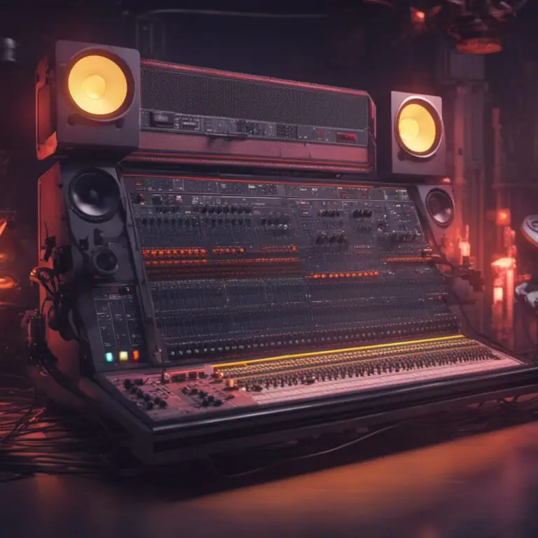 Mixing Desk with Built In Speakers